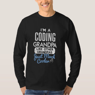 Cool Fathers Day Coding Grandpa T-shirt