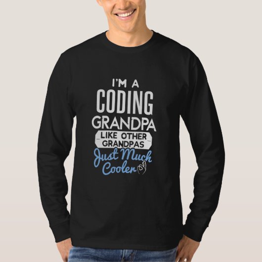Cool Fathers Day Coding Grandpa T-shirt (Voorkant)