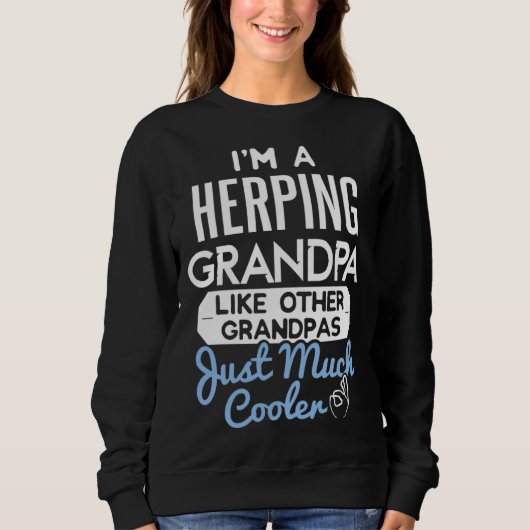 Cool Fathers Day T-Shirt Herping Grandpa (Voorkant)