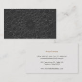 Cool Faux Carte de visite noir embouti (Devant / Derrière)