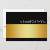 Cool Faux Gold Stripe Modern Cadeaubon (Voorkant / Achterkant)