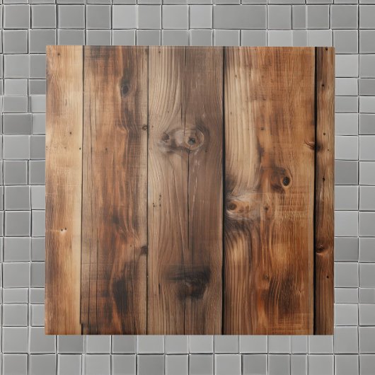 Cool faux hout patroon tegeltje