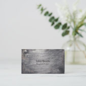 Cool Faux Scratched Metal Fitness Cartes de visite (Debout devant)
