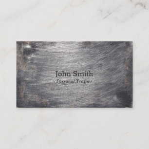 Cool Faux Scratched Metal Fitness Cartes de visite
