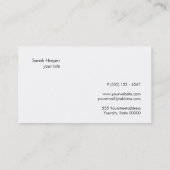 Cool Faux Silver Foil en Black Striped Modern 2 Visitekaartje (Achterkant)