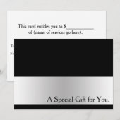 Cool Faux Silver Stripe Modern Cft Certificate (Voorkant / Achterkant)