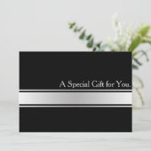 Cool Faux Silver Stripe Modern Cft Certificate (Staand voorkant)
