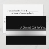 Cool Faux Silver Stripe Modern Cft Certificate (Voorkant / Achterkant)