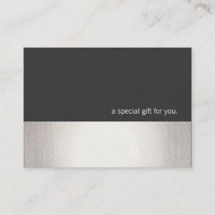 Cool Faux Silver Stripe Modern Cft Certificate Kortingskaartje