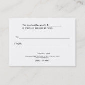 Cool Faux Silver Stripe Modern Cft Certificate Kortingskaartje (Achterkant)