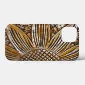 Cool Faux Wood Textuur Zonnebloem Foto Tough Case-Mate iPhone Case (Achterkant (horizontaal))