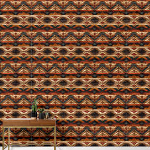 Cool faux wood Western tegelpatroon Behang