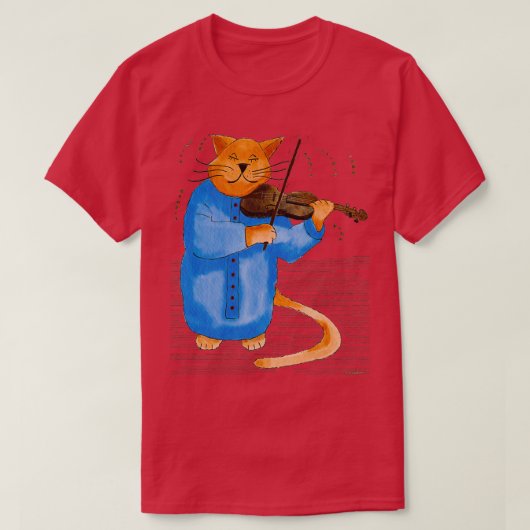 Cool Fiddle Cat T-shirt (Design voorkant)