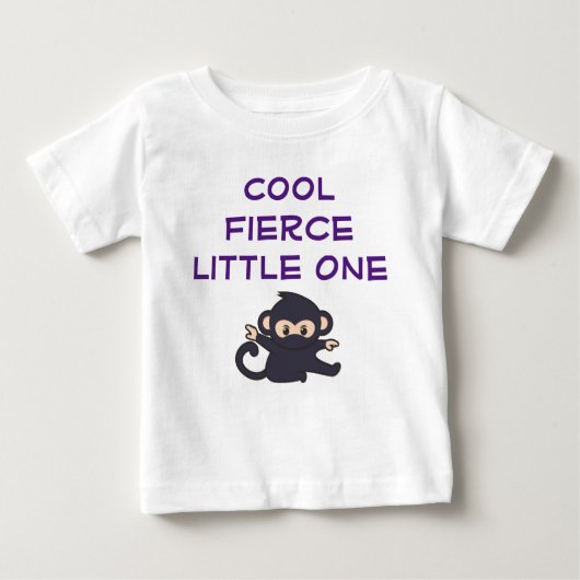 Cool Fierce One Funny Cute Cartoon Ninja Monkey (Voorkant)