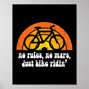 Cool Fiets Fietsen Quote Retro 60s 1960s Regenboog Poster