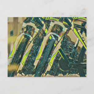Cool fietsen kunst briefkaart