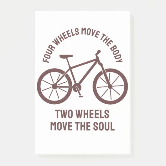 Cool fietsenontwerp - Sleepwieltjes verplaatsen de Post-it® Notes (Voorkant)