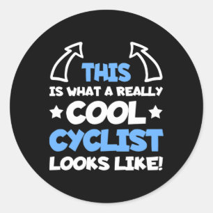 Cool fietser Mountainbike fietser mountainbiken Cy Ronde Sticker
