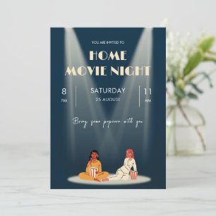 Cool filmavond donkere flyer kaart