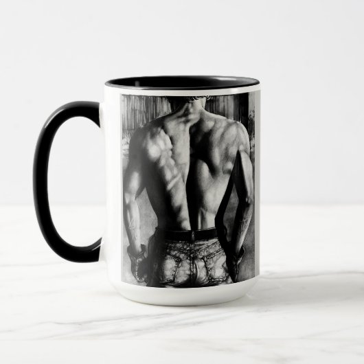 Cool Fine Art, Bare-Back Cowboy Charcoal Schets Mok (Links)