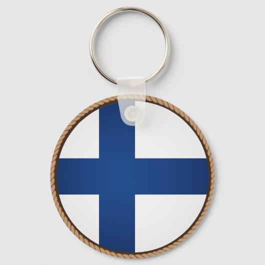 Cool Finlande Vlag Zegel Sleutelhanger (Voorkant)