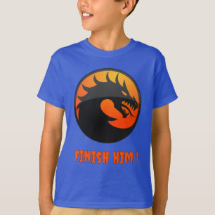 Cool Fire Dragon MK Fighting Videogame Finish Hem T-shirt
