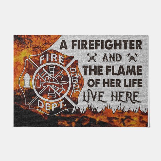 Cool Firefighter Doormat, Funny Quottes Mat (Voorkant)
