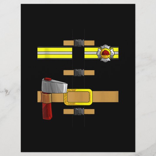 Cool Firefighter Uniform Funny DIY Halloween Flyer (Voorkant)