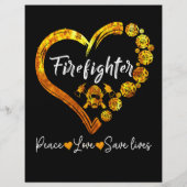Cool Firefighter Uniform Funny DIY Halloween Flyer (Achterkant)
