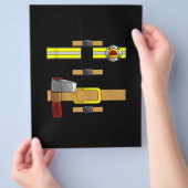 Cool Firefighter Uniform Funny DIY Halloween Flyer (Hand)