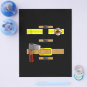 Cool Firefighter Uniform Funny DIY Halloween Flyer (Enkel)