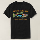 Cool Fisherman Pennsylvania Duck Harbour Pond Wall T-shirt (Design voorkant)