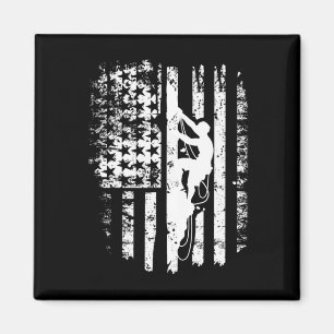 Cool Flag Rock Klimmen Cadeau T-shirt Klimmer Boul Magneet