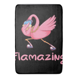 Cool Flamazing Dabbing Flamingo Badmat