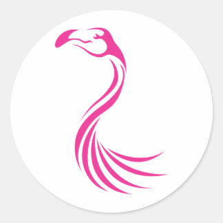 Cool Flamingo Greater Swish Logo Icon Style Ronde Sticker