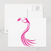 Cool Flamingo Greater Swish Logo Style Briefkaart (Voorkant / Achterkant)