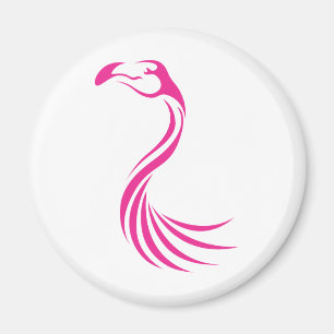 Cool Flamingo Greater Swish Logo Style Magneet