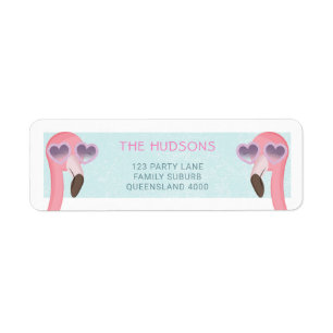 Cool Flamingo Wearing Sunbril Etiket