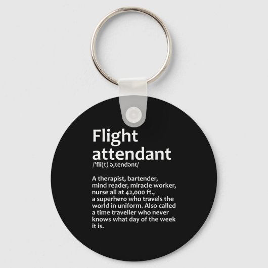 Cool Flight Attendant Design For Men Women Flight Sleutelhanger (Voorkant)