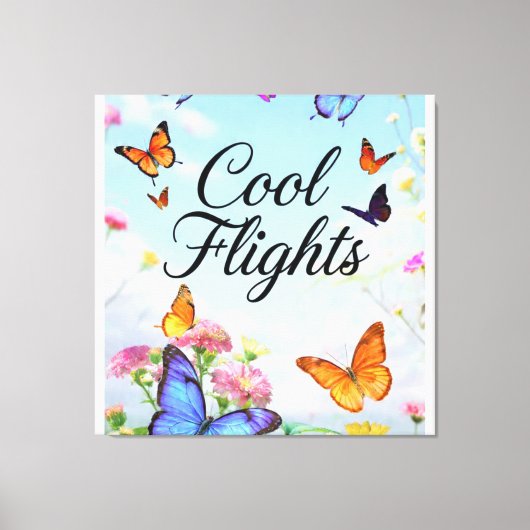 Cool Flights Vlinder Canvas Afdruk (Voorkant)