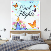 Cool Flights Vlinder Canvas Afdruk (Insitu (Slaapkamer))
