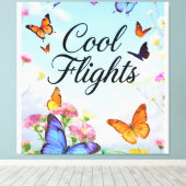 Cool Flights Vlinder Canvas Afdruk (Insitu (Houten vloer))