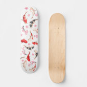 Cool Floral Japanse Koi Skateboard (Voorkant)