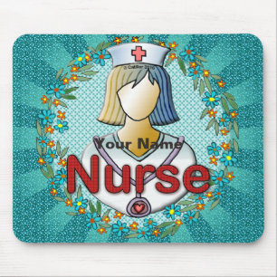 Cool Floral Nurse Muismat