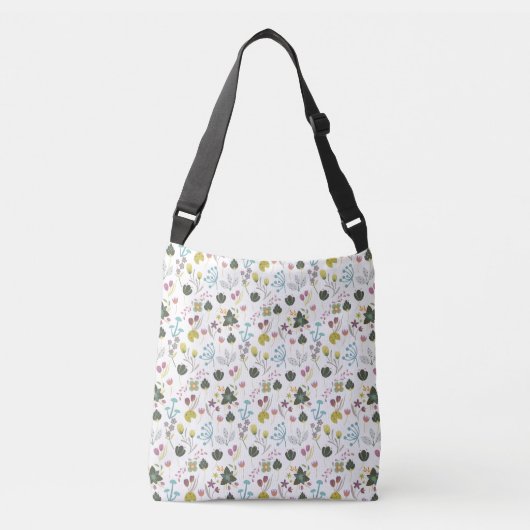 Cool Floral Pattern Crossbody Tas (Voorkant)