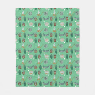 Cool Floral Pattern Fleece Deken