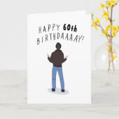 Cool Fonz Happy Days 60e verjaardag Kaart (Gele Bloem)