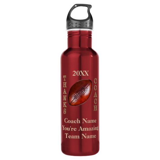 Cool Football Coach Gift Ideeën PERSONALIZED Waterfles (Voorkant)