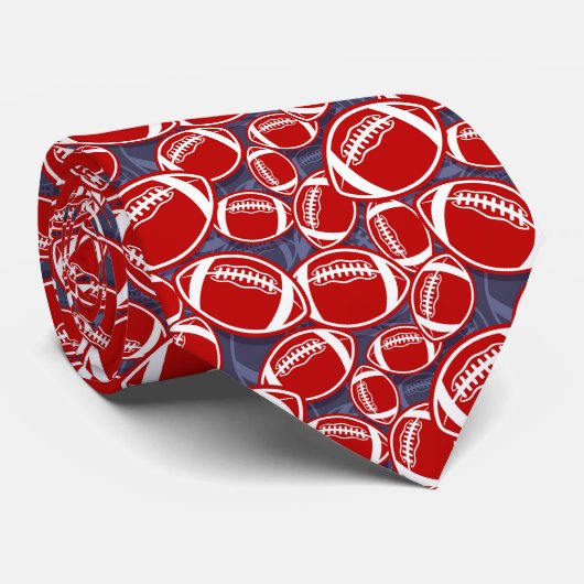 Cool football sportpatroon stropdas (Opgerold)
