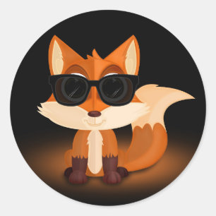 Cool Fox 2 Ronde Sticker